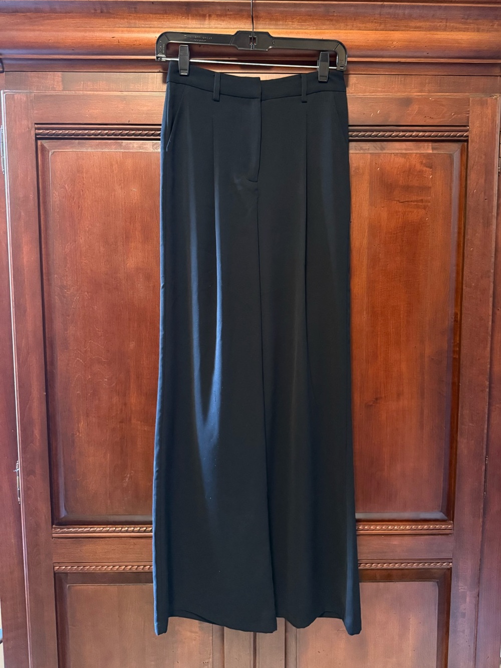 Leith Black Wide-Leg Women's Dress Pants